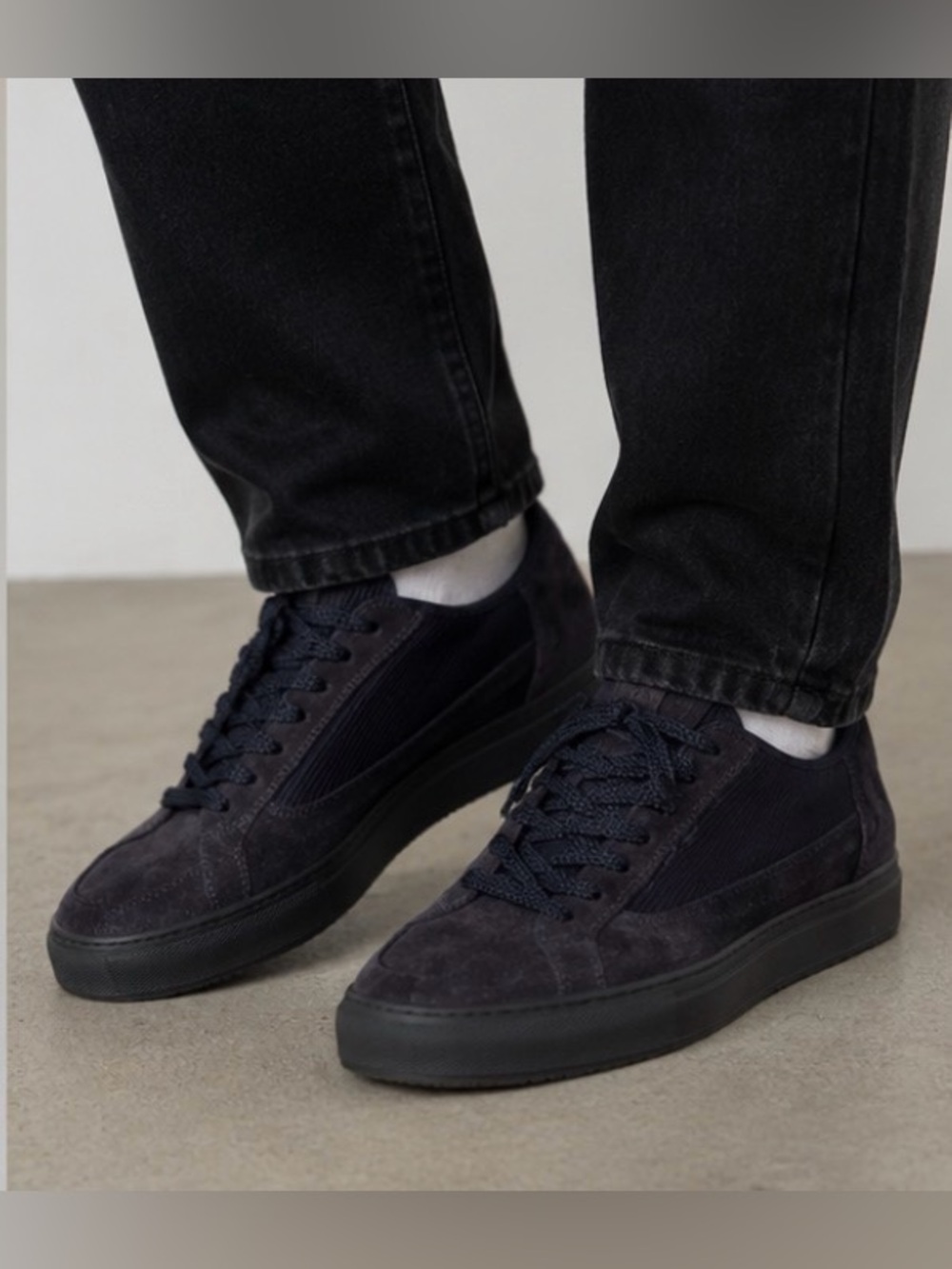 RFR Fabiano Ricci men's suede sneakers Italy rare navy blue